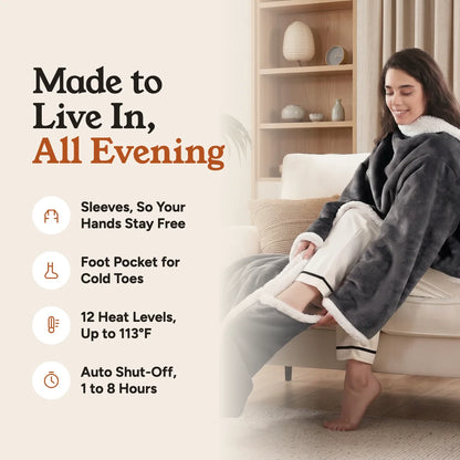 Ulvana Multifunctional Wearable Heated Blanket with Sleeves